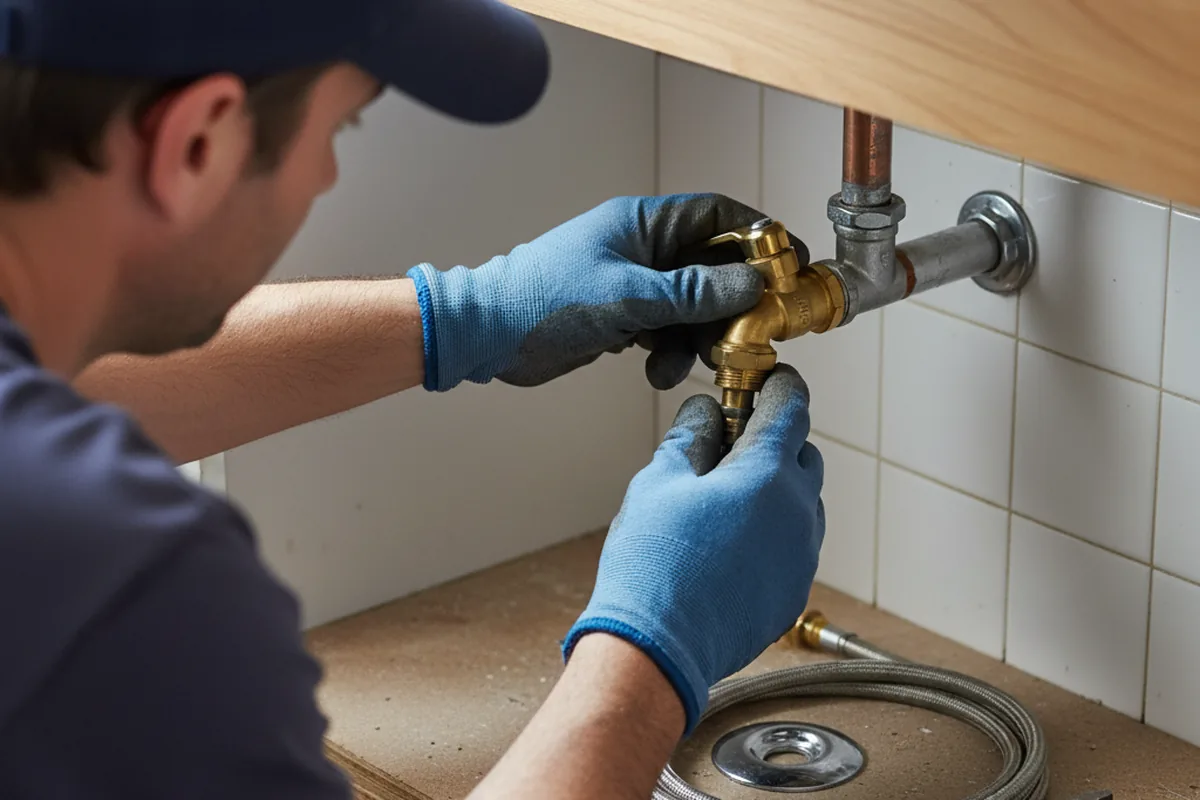 Shutoff valve and fitting work during Faucet and Fixture Repair in Paint Rock